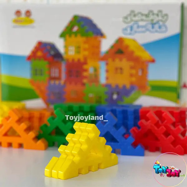 بلوک های خانه سازی 72 قطعه رد تویز