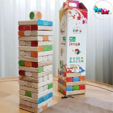 بازی آموزشی جنگا یا برج هیجان برند سپتا مدل رنگی 54 قطعه