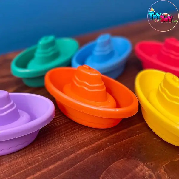 اسباب بازی نوزاد قایق های رنگی زینگو بسته 6 عددی