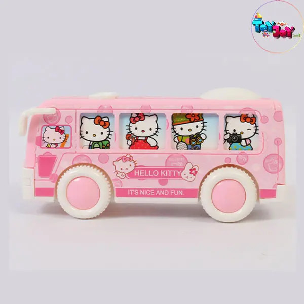 اسباب بازی اتوبوس قدرتی و عقب کش مدل هلو کیتی