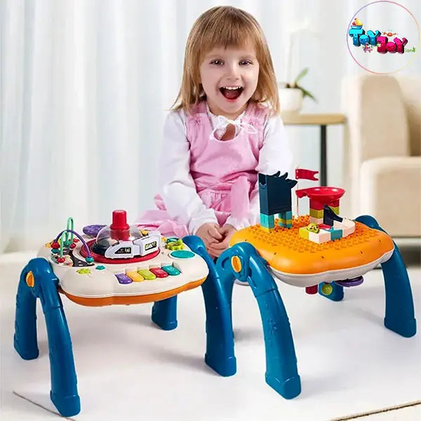 میز بازی کودک دو طرفه رنگ آبی کد 8001