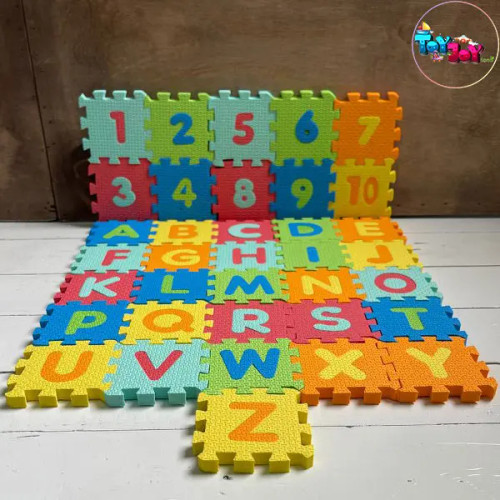 بازی آموزشی پازل فومی حروف و اعداد انگلیسی
