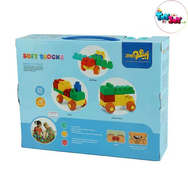 بازی ساختنی سازه های نرم 25 قطعه پسرانه زینگو