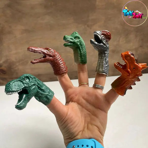 بازی عروسک انگشتی سیلیکونی دایناسور | Finger Puppets