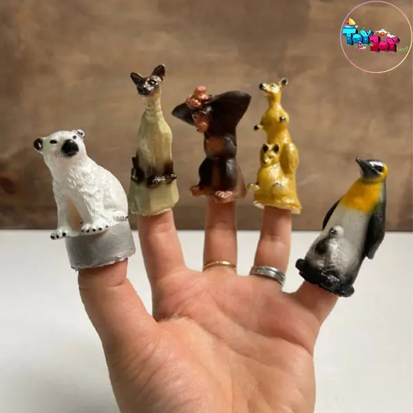 بازی عروسک انگشتی سیلیکونی حیوانات جنگل | Jungle Finger Puppets