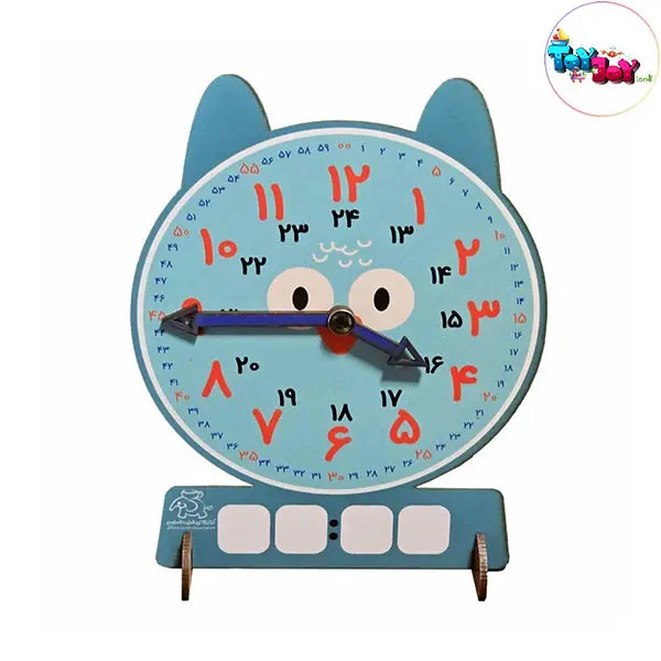 ساعت آموزشی وایت بردی چوبی طرح حیوانات – برند فیل و فنجون