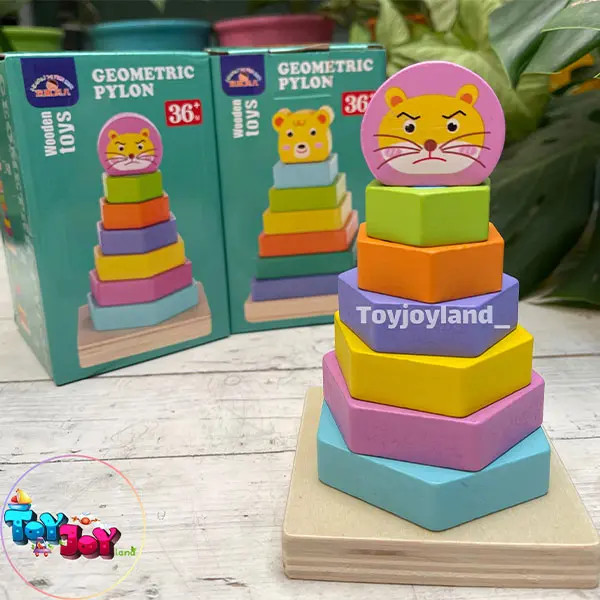 برج هوش چوبی مدل شیر – اسباببازی آموزشی کودک
