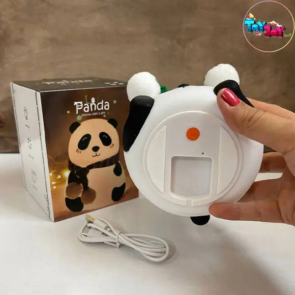 چراغ خواب پاندای شالدار سیلیکونی – دوست نرم و نورانی کودک شما