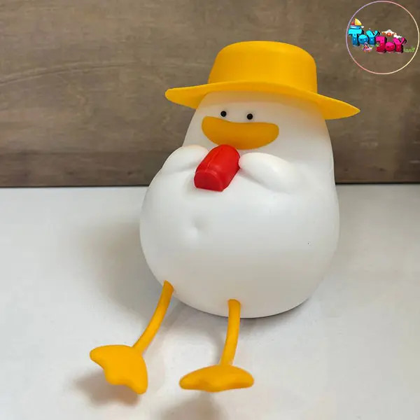 چراغ خواب سیلیکونی اردک کلاه دار – نور ملایم و دوستداشتنی برای کودکان