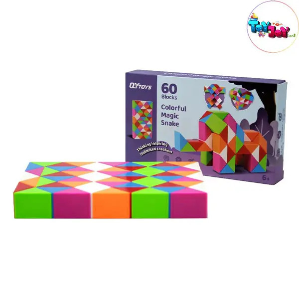روبیک مار 60 قطعه QYTOYS – پازل ماری ساختنی و خلاقانه