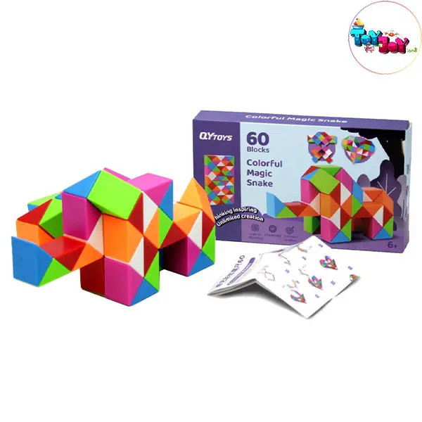روبیک مار 60 قطعه QYTOYS – پازل ماری ساختنی و خلاقانه