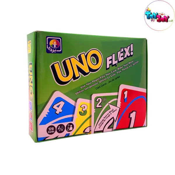 بازی کارتی اونو فلکس UNO FLEX بردیا | نسخه انعطاف‌پذیر و هیجان‌انگیز اونو برای بالای 7 سال