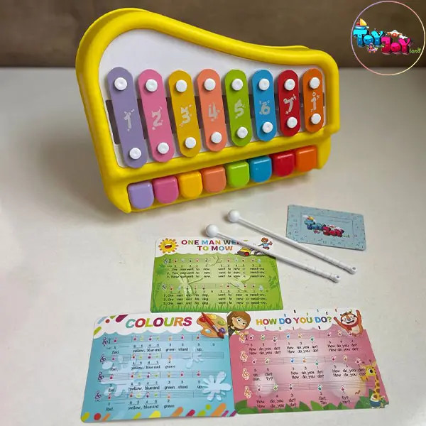 بلز پیانویی زرد هانگر 8 تیغه مدل Huanger 8011 – آموزش موسیقی و سرگرمی کودک