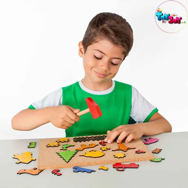 میخ و چکش مزرعه برند ایپکا – بازی خلاقانه چوبی با طرح حیوانات و طبیعت