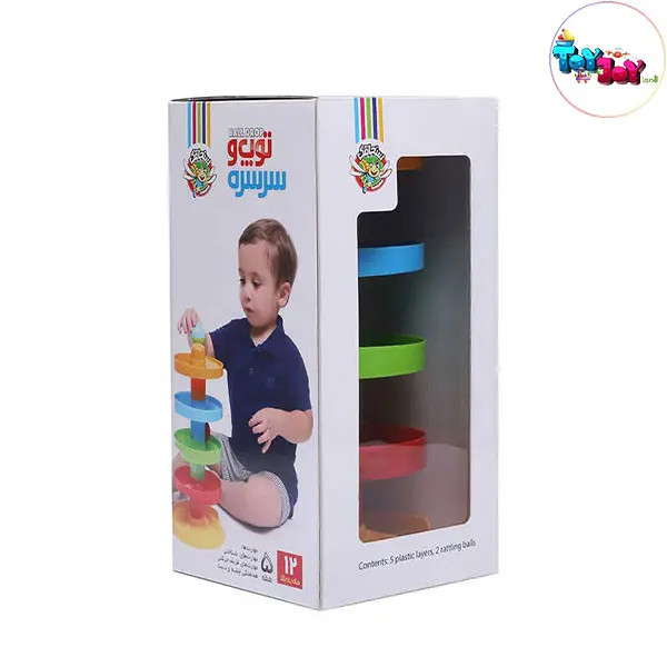بازی فکری توپ و سرسره ۵ طبقه برند سنجاقک – سرگرمی آموزشی برای خردسالان