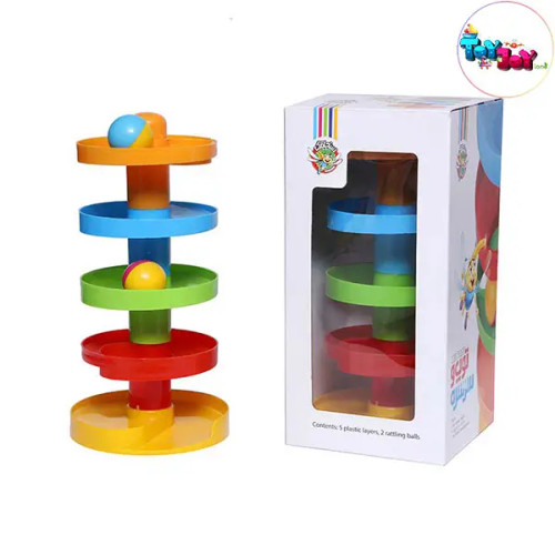 بازی فکری توپ و سرسره ۵ طبقه برند سنجاقک – سرگرمی آموزشی برای خردسالان