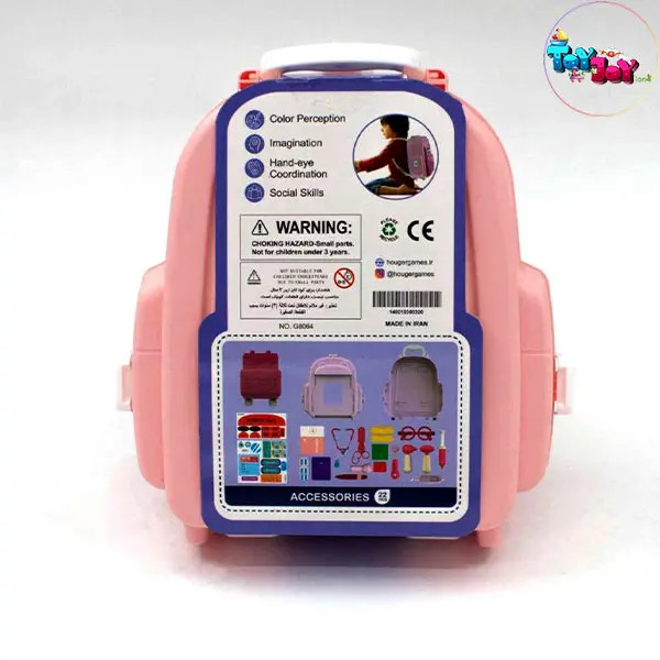 کولهپشتی پزشکی فانزی (صورتی) دخترونه – آشنایی با دنیای پزشکی همراه با بازی و خلاقیت