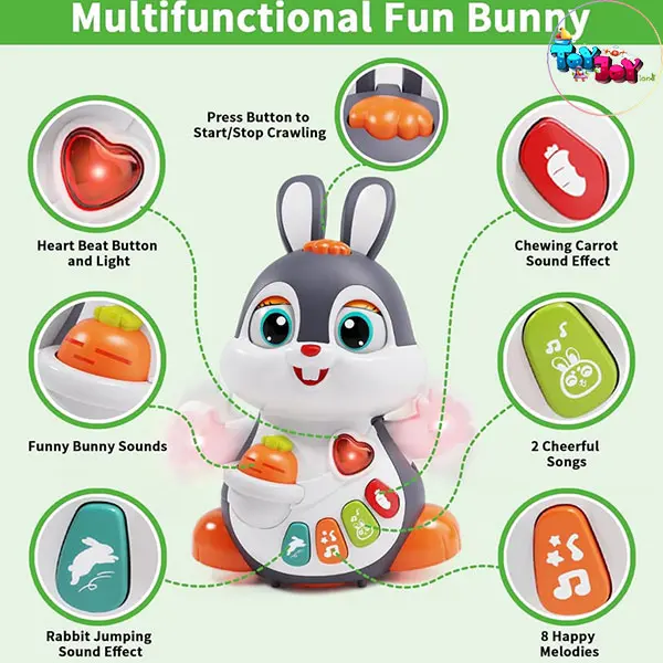 خرگوش رقاص موزیکال هالی تویز (Huile Toys) – اسباب بازی سرگرم‌کننده کودک
