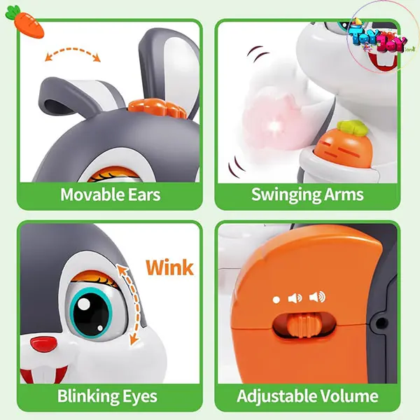 خرگوش رقاص موزیکال هالی تویز (Huile Toys) – اسباب بازی سرگرم‌کننده کودک