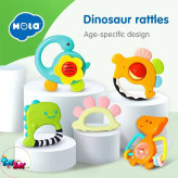 جغجغه و دندانگیر دایناسور هولا (ست ۵ عددی)