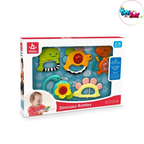 جغجغه و دندانگیر دایناسور هولا (ست ۵ عددی)