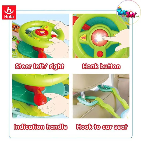 فرمان موزیکال پشت صندلی هولی تویز Hola Toys مدل E993 | چراغدار و موزیکال