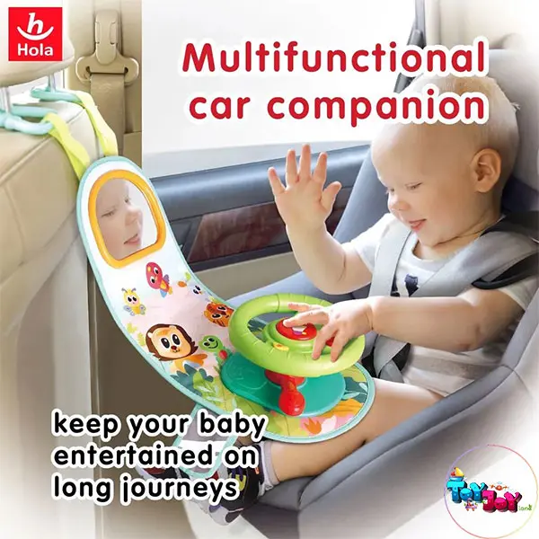 فرمان موزیکال پشت صندلی هولی تویز Hola Toys مدل E993 | چراغ‌دار و موزیکال