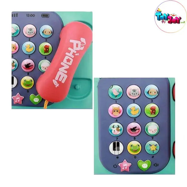 تلفن موزیکال خرگوشی مدل ماشین | آموزش اعداد و صداها با چراغ و موزیک