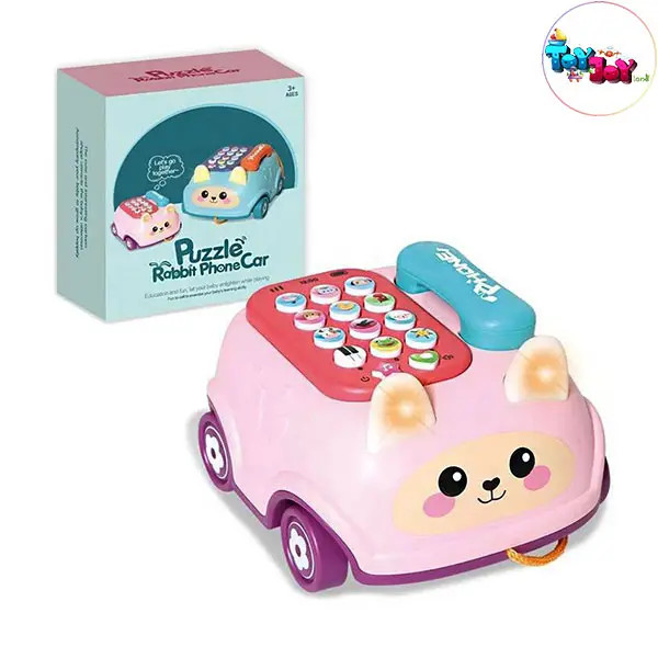 تلفن موزیکال خرگوشی مدل ماشین | آموزش اعداد و صداها با چراغ و موزیک