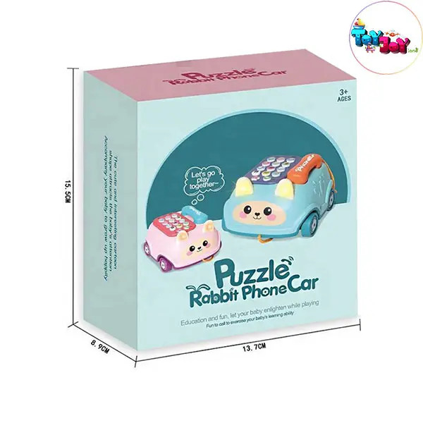 تلفن موزیکال خرگوشی مدل ماشین | آموزش اعداد و صداها با چراغ و موزیک