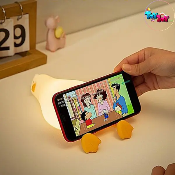 چراغ خواب سیلیکونی اردک خسته | چراغ خواب کودک شارژی ۷ رنگ