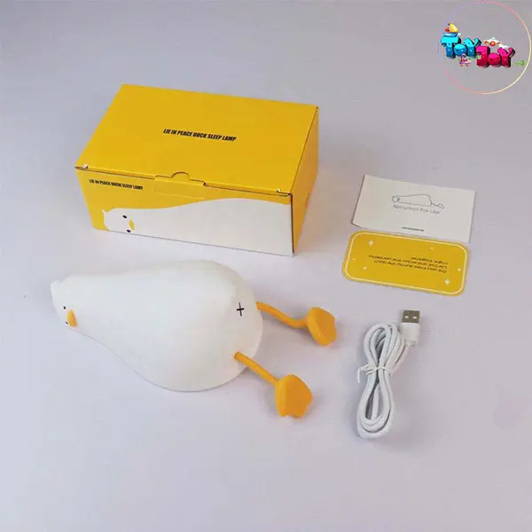 چراغ خواب سیلیکونی اردک خسته | چراغ خواب کودک شارژی ۷ رنگ