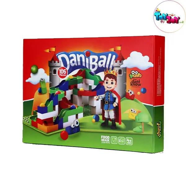 بازی ساختنی دانیبال ۱۰۵ قطعه دانینو | لگو مسیر توپ آموزشی کودکان