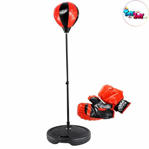 کیسه بوکس فنری کودک (به همراه دستکش و ارتفاع قابل تنظیم)
