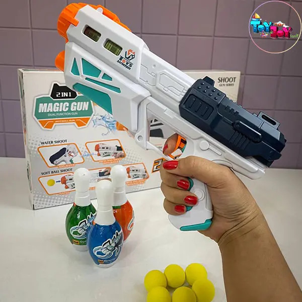 تفنگ دوکاره آبپاش و پرتاب توپ با بولینگ مدل 29-648