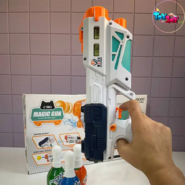 تفنگ دوکاره آبپاش و پرتاب توپ با بولینگ مدل 29-648