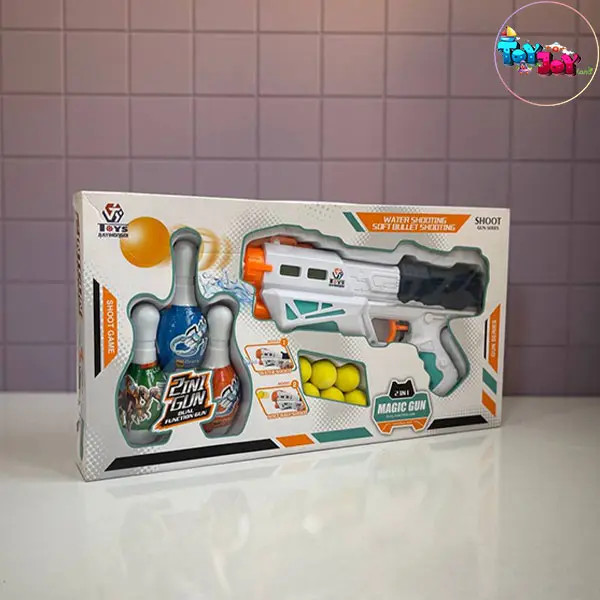 تفنگ دوکاره آبپاش و پرتاب توپ با بولینگ مدل 29-648