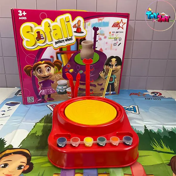 چرخ سفالگری آوا در چهار رنگ ( سفالی )