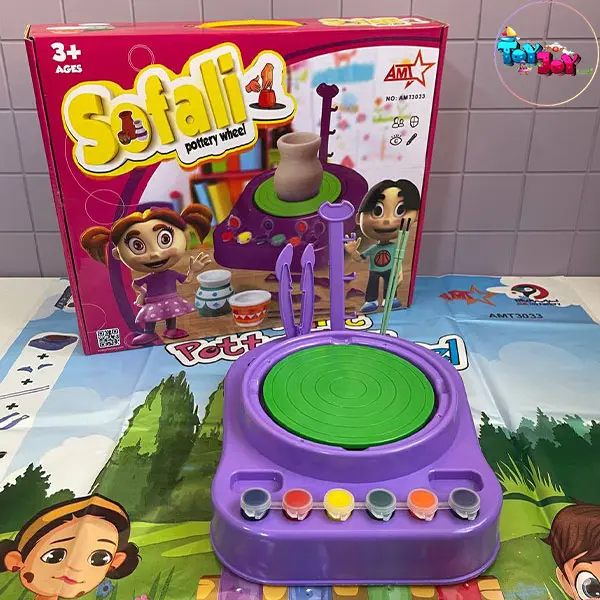 چرخ سفالگری آوا در چهار رنگ ( سفالی )