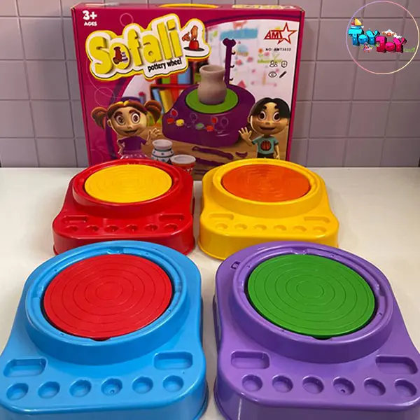 چرخ سفالگری آوا در چهار رنگ ( سفالی )