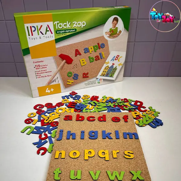 میخ و چکش الفبای انگلیسی برند ایپکا – بازی آموزشی چوبی برای یادگیری حروف