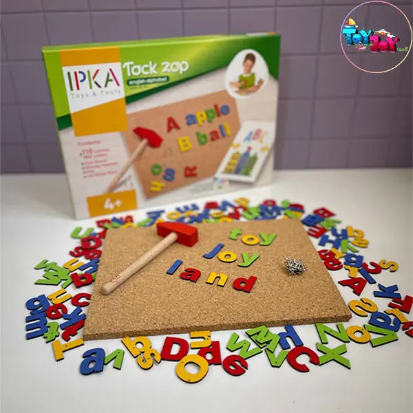 میخ و چکش الفبای انگلیسی برند ایپکا – بازی آموزشی چوبی برای یادگیری حروف