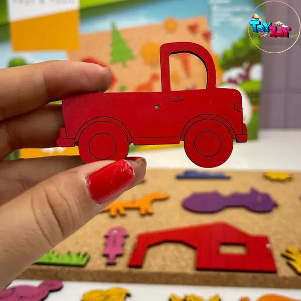 میخ و چکش مزرعه برند ایپکا – بازی خلاقانه چوبی با طرح حیوانات و طبیعت