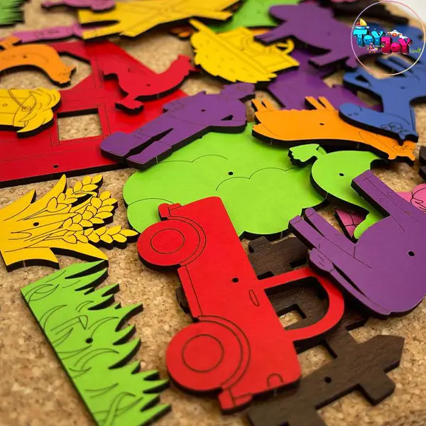 میخ و چکش مزرعه برند ایپکا – بازی خلاقانه چوبی با طرح حیوانات و طبیعت