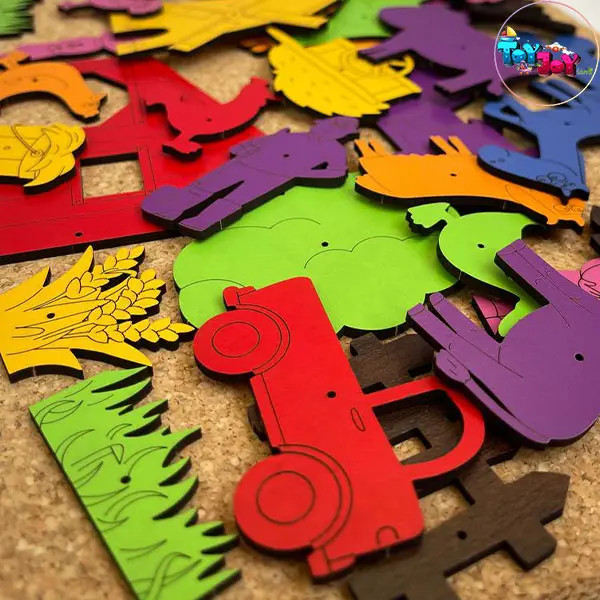 میخ و چکش مزرعه برند ایپکا – بازی خلاقانه چوبی با طرح حیوانات و طبیعت