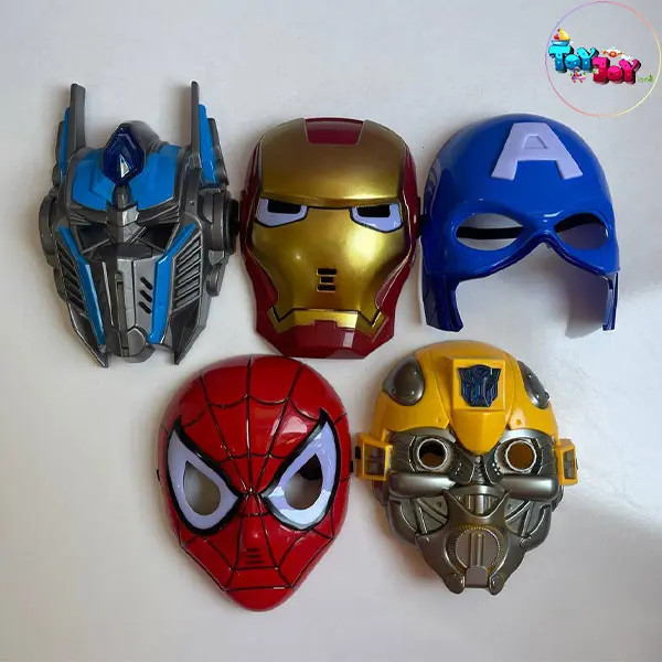 ماسک ابرقهرمان چراغدار مدل اسپایدرمن، آیرونمن، کاپیتان آمریکا، ترنسفورمرز و بامبلبی