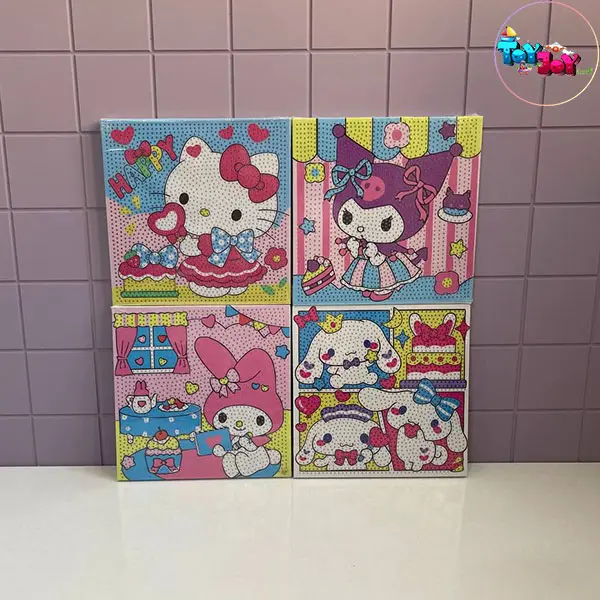 نقاشی الماسی بومی ۲۰×۲۰ همراه با وسایل و الماس‌ها (۵ طرح مختلف)