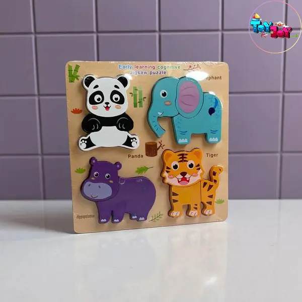 جورچین برجسته چوبی 3 تکه حیوانات و وسایل نقلیه