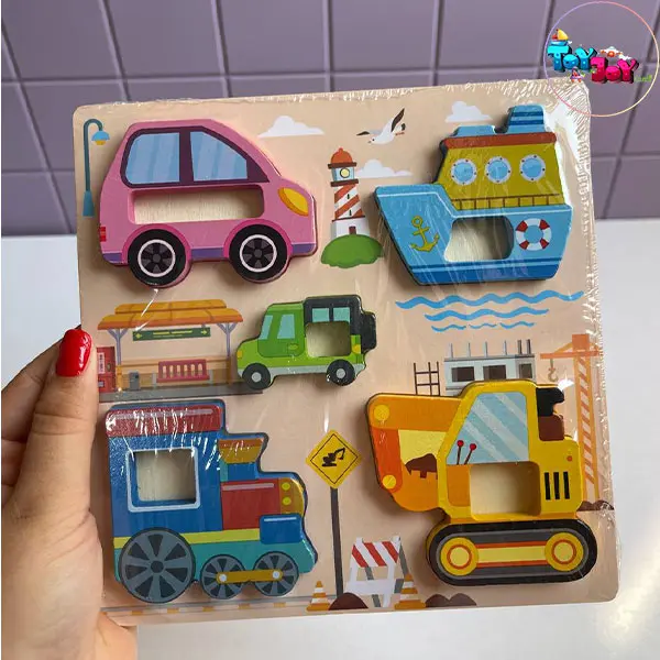 پازل انگشتی برجسته چوبی | Wooden Peg Puzzle