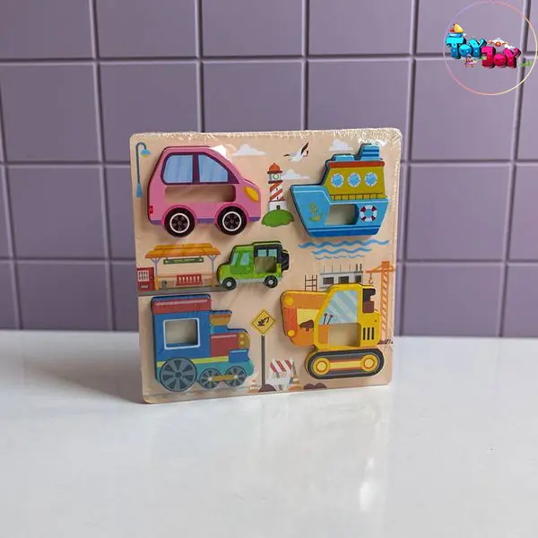 پازل انگشتی برجسته چوبی | Wooden Peg Puzzle